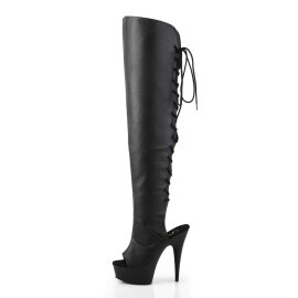 Pleaser Overknee Stiefel DELIGHT-3019 Schwarz EU-35 / US-5