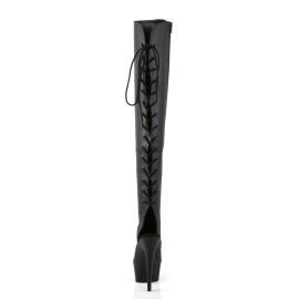 Pleaser Overknee Stiefel DELIGHT-3019 Schwarz EU-38 / US-8