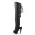 Pleaser Overknee Stiefel DELIGHT-3019 Schwarz EU-38 / US-8