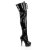 Pleaser Overknee Stiefel DELIGHT-3023 Schwarz EU-42 / US-12