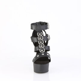Pleaser CAPTIVA-658 Plateau Stiefeletten Kunstleder Schwarz EU-35 / US-5
