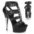 Pleaser CAPTIVA-658 Plateau Stiefeletten Kunstleder Schwarz EU-35 / US-5