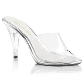 Fabulicious CARESS-401 Pantoletten Clear Silber EU-40 /...