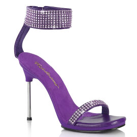 Fabulicious CHIC-40 Sandaletten Kunstleder Strass Lila...