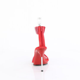 Fabulicious CHIC-40 Sandaletten Kunstleder Strass Rot EU-40 / US-10