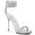 Fabulicious CHIC-40 Sandaletten Stoff Strass Silber EU-38 / US-8