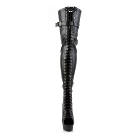 Pleaser Overknee Stiefel DELIGHT-3025 Schwarz EU-35 / US-5