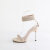 Fabulicious CHIC-40 Sandaletten Kunstleder Strass Beige EU-35 / US-5
