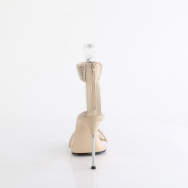 Fabulicious CHIC-40 Sandaletten Kunstleder Strass Beige EU-40 / US-10