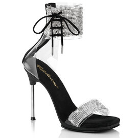 Fabulicious CHIC-47 Sandaletten Clear Schwarz EU-36 / US-6
