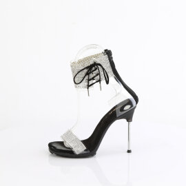 Fabulicious CHIC-47 Sandaletten Clear Schwarz EU-38 / US-8