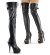 Pleaser Overknee Stiefel DELIGHT-3025 Schwarz EU-37 / US-7
