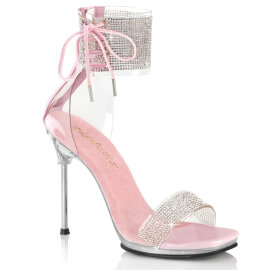 Fabulicious CHIC-47 Sandaletten Clear Silber Baby Pink...