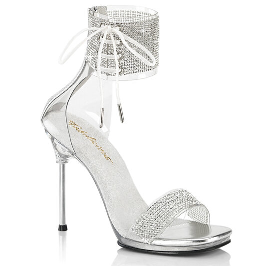 Fabulicious CHIC-47 Sandaletten Clear Silber EU-39 / US-9
