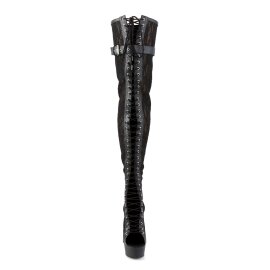 Pleaser Overknee Stiefel DELIGHT-3025ML Schwarz EU-35 / US-5