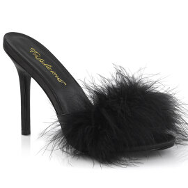 Fabulicious CLASSIQUE-01F Pantoletten Kunstleder Schwarz...