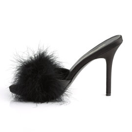 Fabulicious CLASSIQUE-01F Pantoletten Kunstleder Schwarz EU-39 / US-9