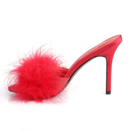 Fabulicious CLASSIQUE-01F Pantoletten Kunstleder Rot EU-42 / US-12