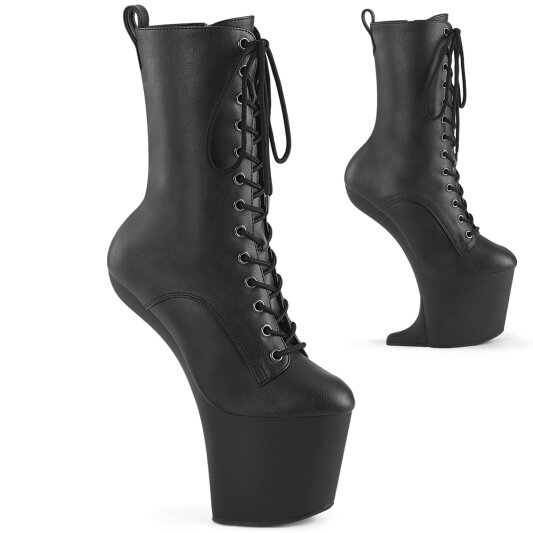 Pleaser CRAZE-1040 Plateau Stiefeletten Kunstleder Schwarz EU-42 / US-12