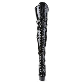 Pleaser Overknee Stiefel DELIGHT-3028 Schwarz EU-35 / US-5