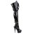 Pleaser Overknee Stiefel DELIGHT-3028 Schwarz EU-38 / US-8