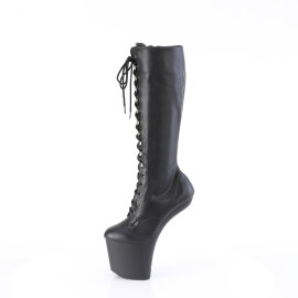 Pleaser CRAZE-2023 Plateau Kniestiefel Kunstleder Schwarz EU-37 / US-7