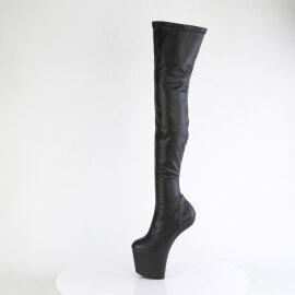 Pleaser CRAZE-3000 Plateau Overknee Stiefel Kunstleder Schwarz EU-36 / US-6