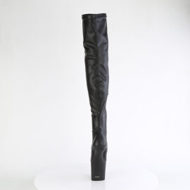 Pleaser CRAZE-3000 Plateau Overknee Stiefel Kunstleder Schwarz EU-36 / US-6
