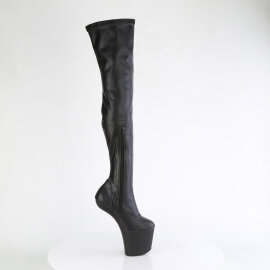 Pleaser CRAZE-3000 Plateau Overknee Stiefel Kunstleder Schwarz EU-36 / US-6