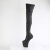Pleaser CRAZE-3000 Plateau Overknee Stiefel Kunstleder Schwarz EU-36 / US-6