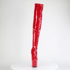 Pleaser CRAZE-3000 Plateau Overknee Stiefel Lack Rot...