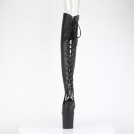 Pleaser CRAZE-3019 Plateau Overknee Stiefel Kunstleder Schwarz EU-39 / US-9