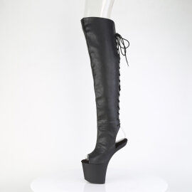 Pleaser CRAZE-3019 Plateau Overknee Stiefel Kunstleder Schwarz EU-41 / US-11