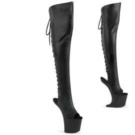 Pleaser CRAZE-3019 Plateau Overknee Stiefel Kunstleder...