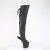 Pleaser CRAZE-3019 Plateau Overknee Stiefel Kunstleder Schwarz EU-42 / US-12