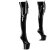 Pleaser CRAZE-3023 Plateau Overknee Stiefel Lack Schwarz EU-37 / US-7