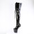 Pleaser CRAZE-3023 Plateau Overknee Stiefel Lack Schwarz EU-40 / US-10