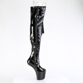 Pleaser CRAZE-3050 Plateau Overknee Stiefel Lack Schwarz EU-36 / US-6