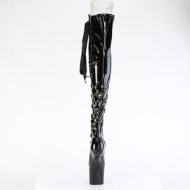 Pleaser CRAZE-3050 Plateau Overknee Stiefel Lack Schwarz EU-39 / US-9