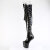 Pleaser CRAZE-3050 Plateau Overknee Stiefel Lack Schwarz EU-39 / US-9