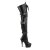 Pleaser Overknee Stiefel DELIGHT-3028 Schwarz EU-37 / US-7