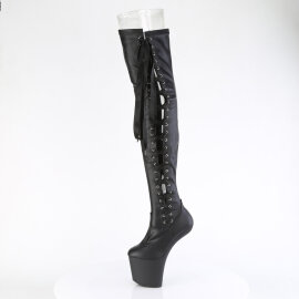 Pleaser CRAZE-3050 Plateau Overknee Stiefel Kunstleder Schwarz EU-38 / US-8