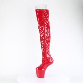 Pleaser CRAZE-3050 Plateau Overknee Stiefel Lack Rot EU-37 / US-7