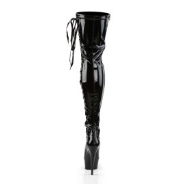 Pleaser Overknee Stiefel DELIGHT-3050 Schwarz EU-35 / US-5
