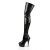 Pleaser Overknee Stiefel DELIGHT-3050 Schwarz EU-35 / US-5