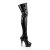 Pleaser Overknee Stiefel DELIGHT-3050 Schwarz EU-36 / US-6