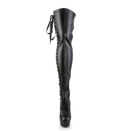 Pleaser Overknee Stiefel DELIGHT-3050 Schwarz EU-41 / US-11