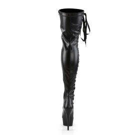 Pleaser Overknee Stiefel DELIGHT-3050 Schwarz EU-41 / US-11