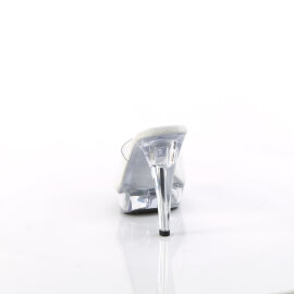 Fabulicious COCKTAIL-501 Plateau Pantoletten Clear EU-37 / US-7