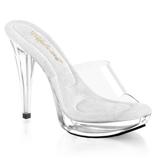 Fabulicious COCKTAIL-501 Plateau Pantoletten Clear EU-44 / US-14